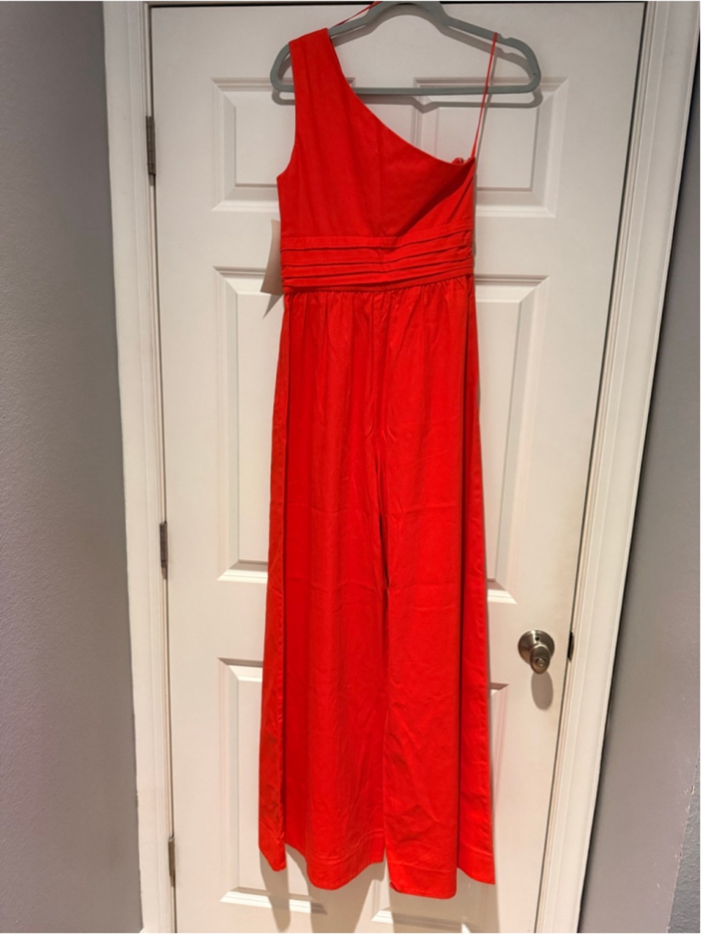 Women's AMUR One-Shoulder Cutout Jumpsuit Size 4 Orange - Picture 7 of 8